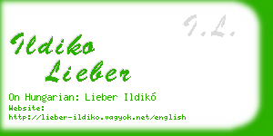 ildiko lieber business card
